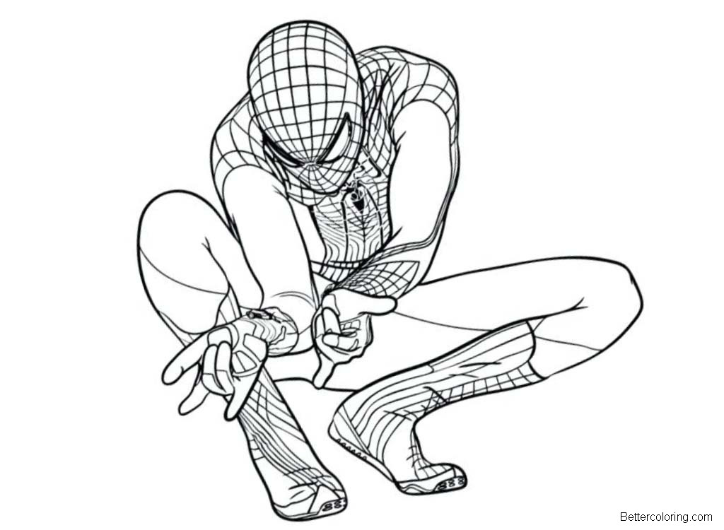 Free Spiderman Homecoming Coloring Pages Lineart printable