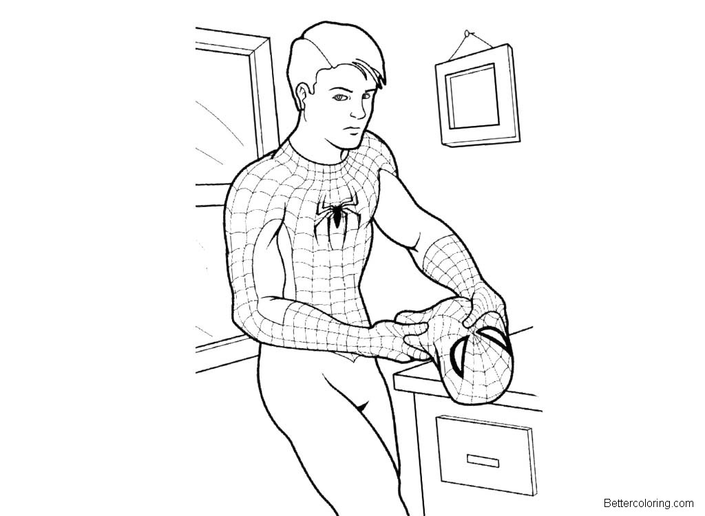 Free Spiderman Homecoming Coloring Pages Take on The Spiderman Clothes printable