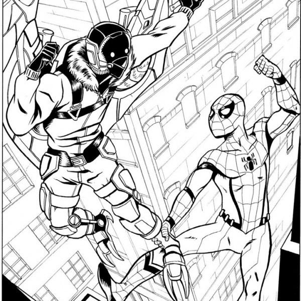 Spiderman Homecoming Coloring Pages Superhero - Free Printable Coloring