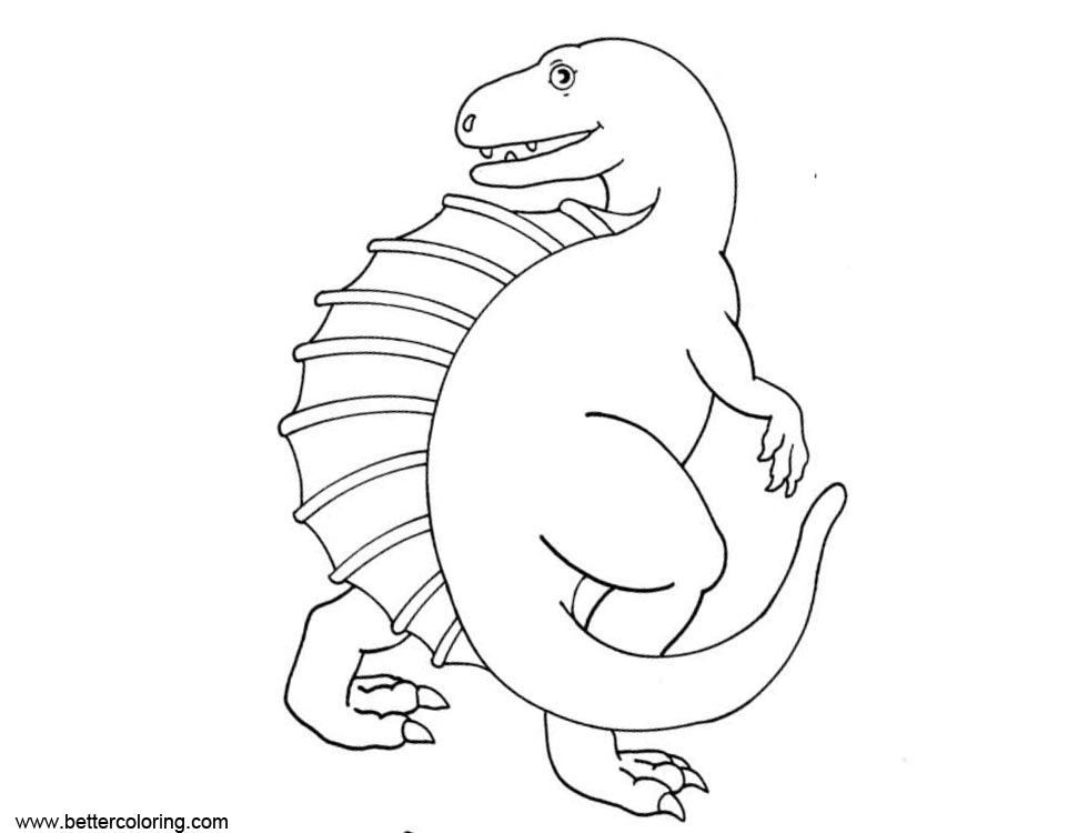 Free Spinosaurus Coloring Pages Back View printable
