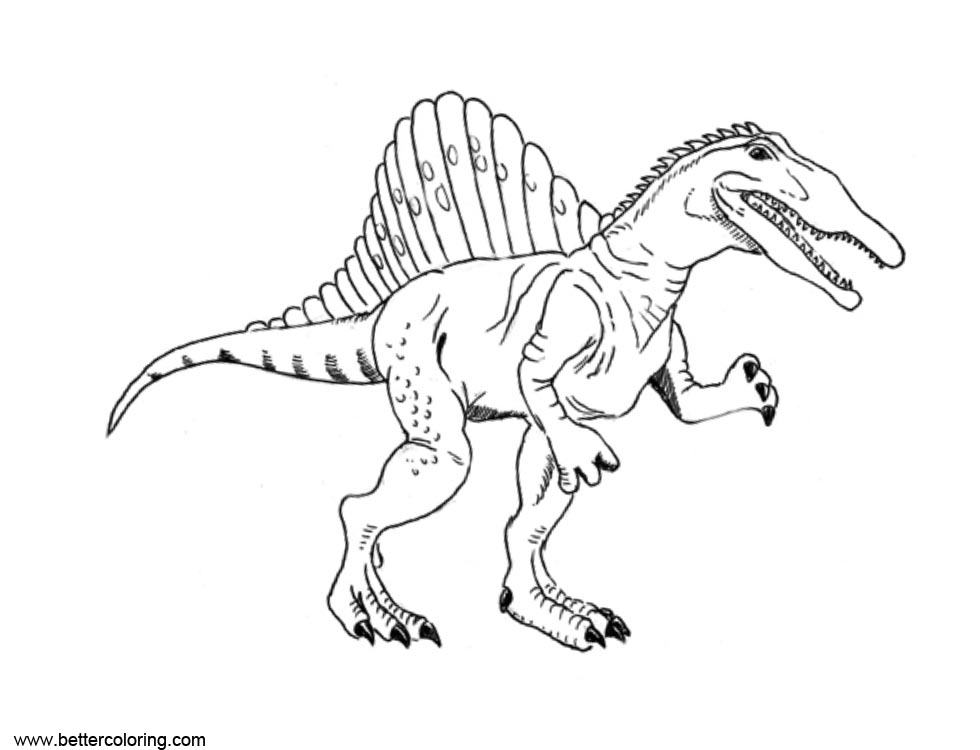 Free Spinosaurus Coloring Pages Clipart printable