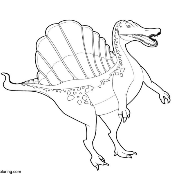 Spinosaurus Coloring Pages Easy Drawing Free Printable Coloring Pages