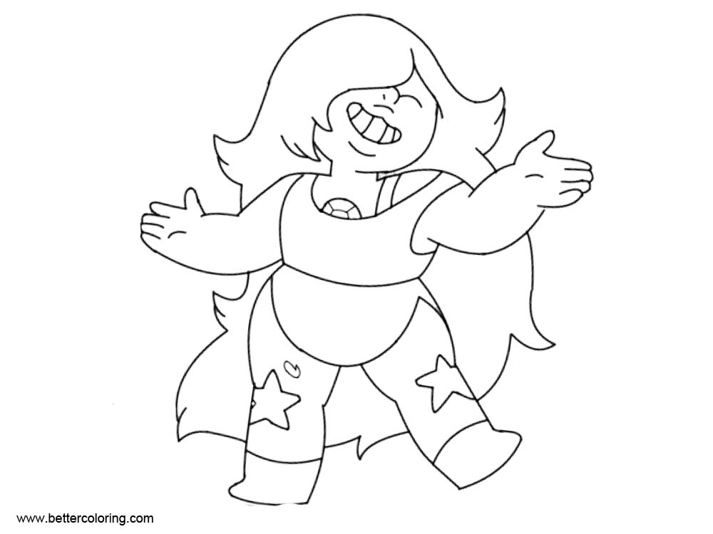 Steven Universe Coloring Pages Amethyst by LatianaMCA - Free Printable