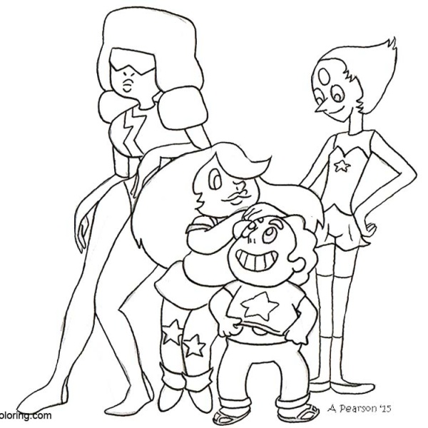 Steven Universe Coloring Pages Characters - Free Printable Coloring Pages