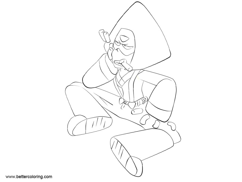 Free Steven Universe Coloring Pages Peridot LineArt by xxatrozxx printable