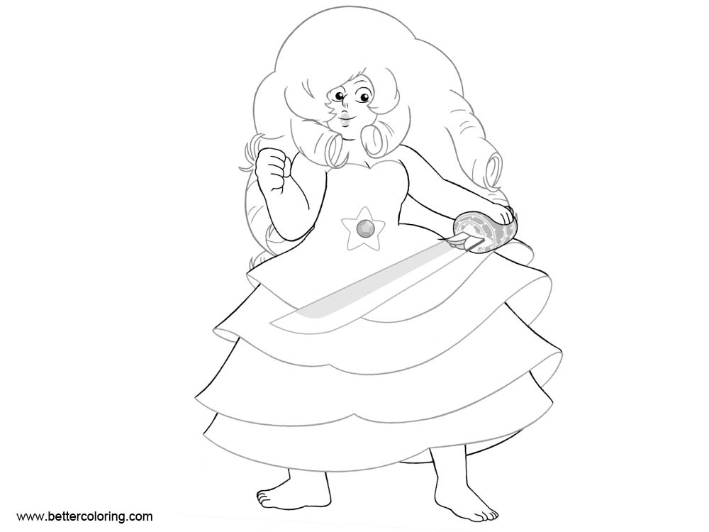 Free Steven Universe Coloring Pages Rose printable