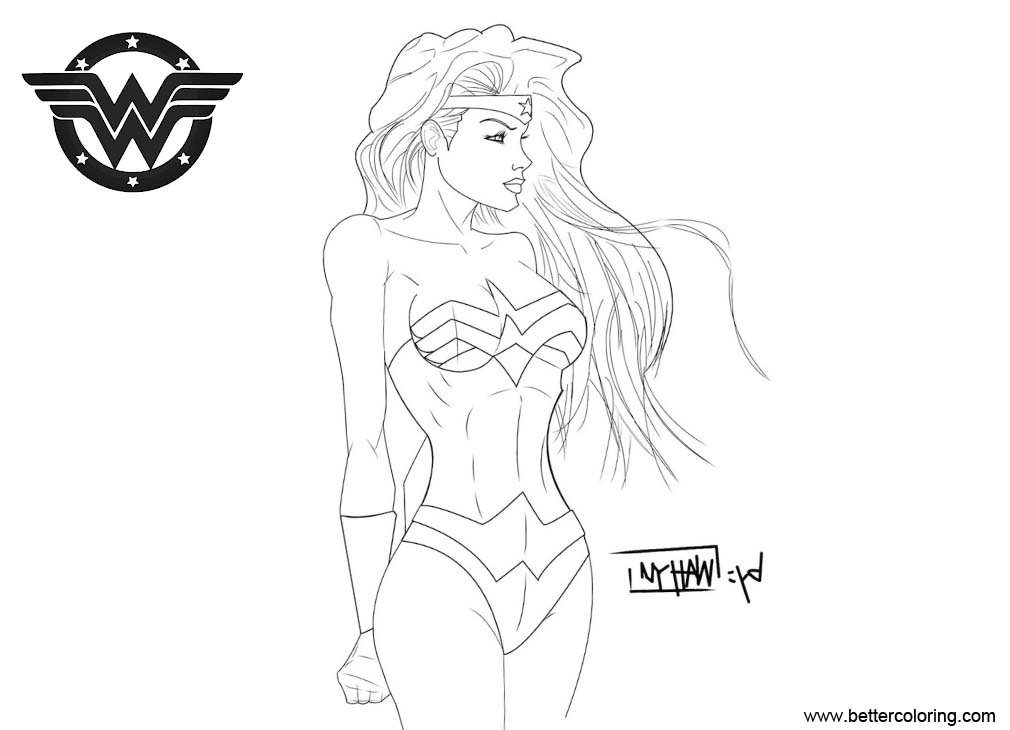 Free Super Girl Wonder Woman Coloring Pages by ijonk printable