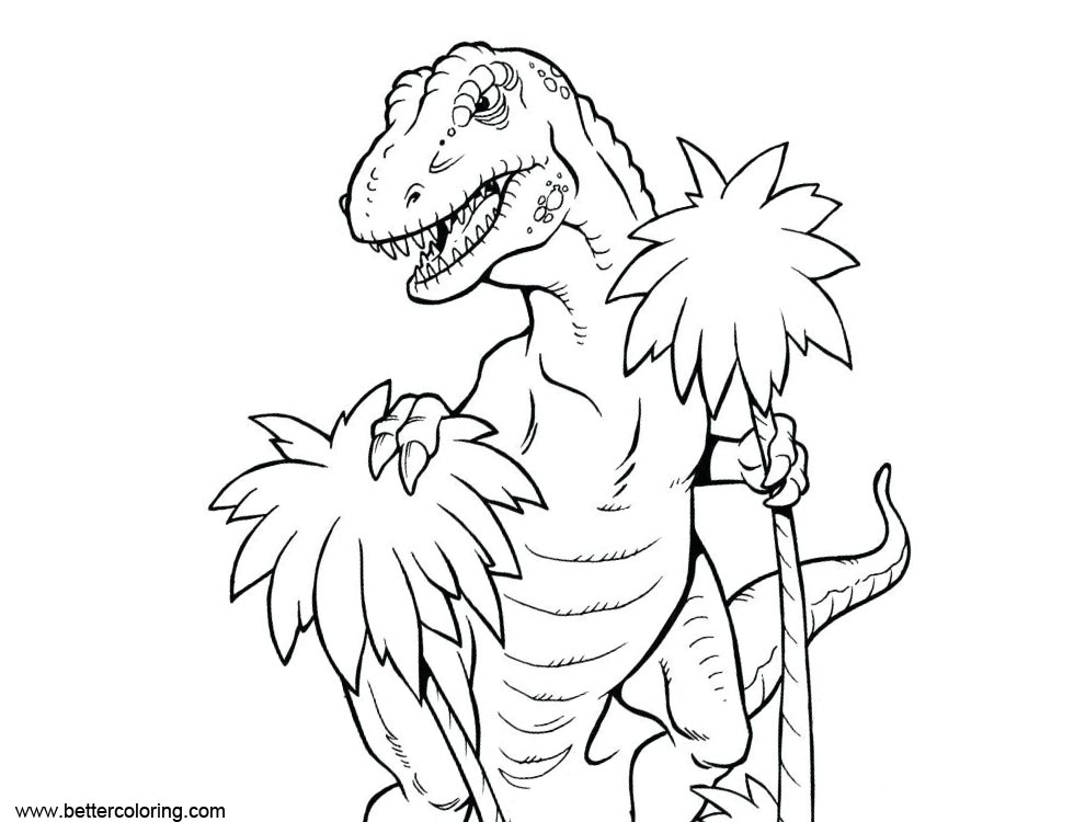 T Rex from Jurassic World Fallen Kingdom Coloring Pages - Free