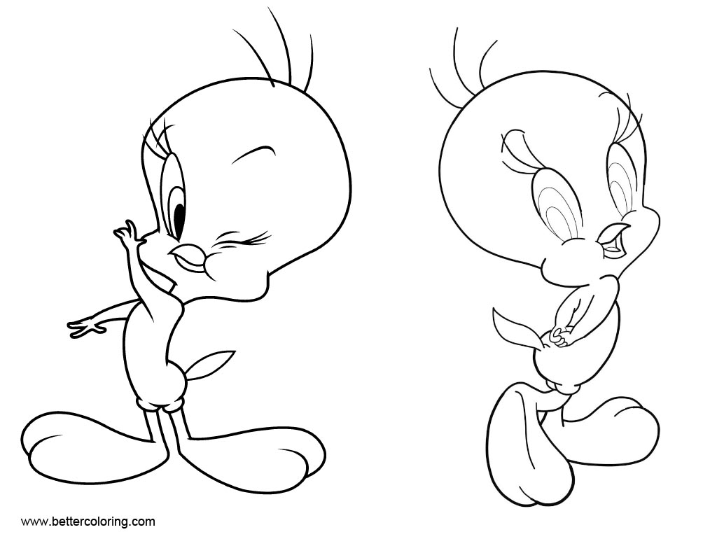 Free Tweety Bird Coloring Pages Clip Art printable