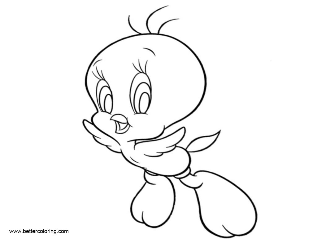 Free Tweety Bird Coloring Pages Line Drawing printable