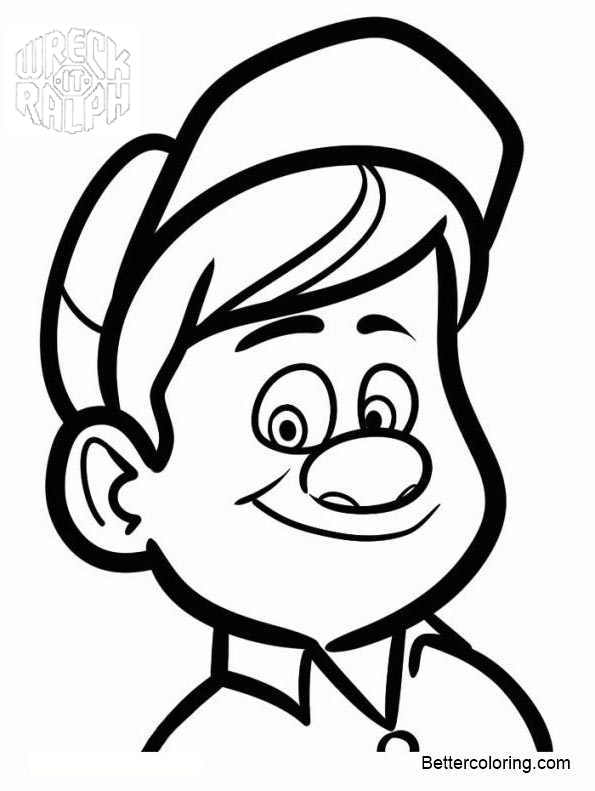 Free Wreck It Ralph Coloring Pages Felix Jr printable