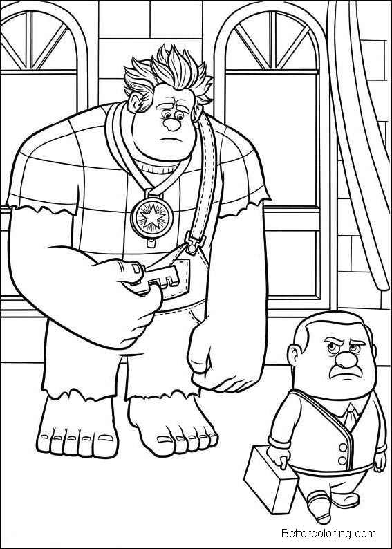 Free Wreck It Ralph Coloring Pages Sad Ralph printable