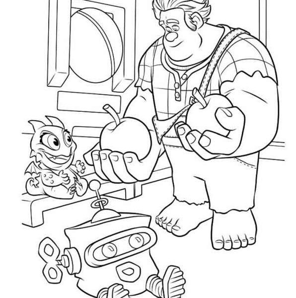 Wreck It Ralph Coloring Pages Vanellope in Car Free Printable