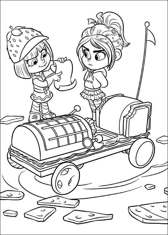 Free Wreck It Ralph Coloring Pages Vanellope and Her Friend printable