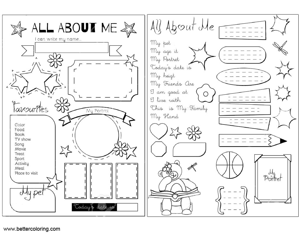 Free Printable All About Me Coloring Pages