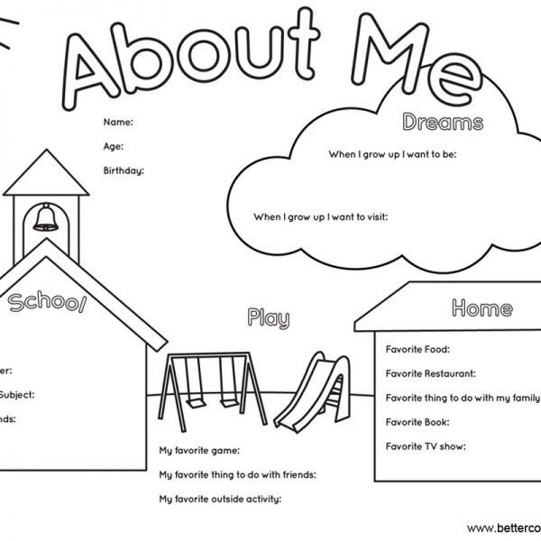 Read all about me coloring pages worksheets free printable coloring pages