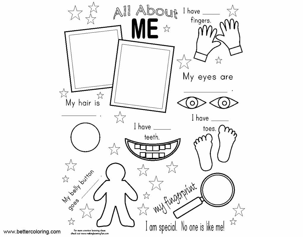 Free Printable All About Me Coloring Pages All About Me coloring