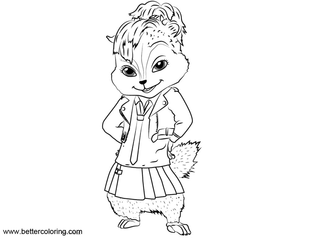 Download Alvin And The Chipmunks Brittany Coloring Pages - Free Printable Coloring Pages