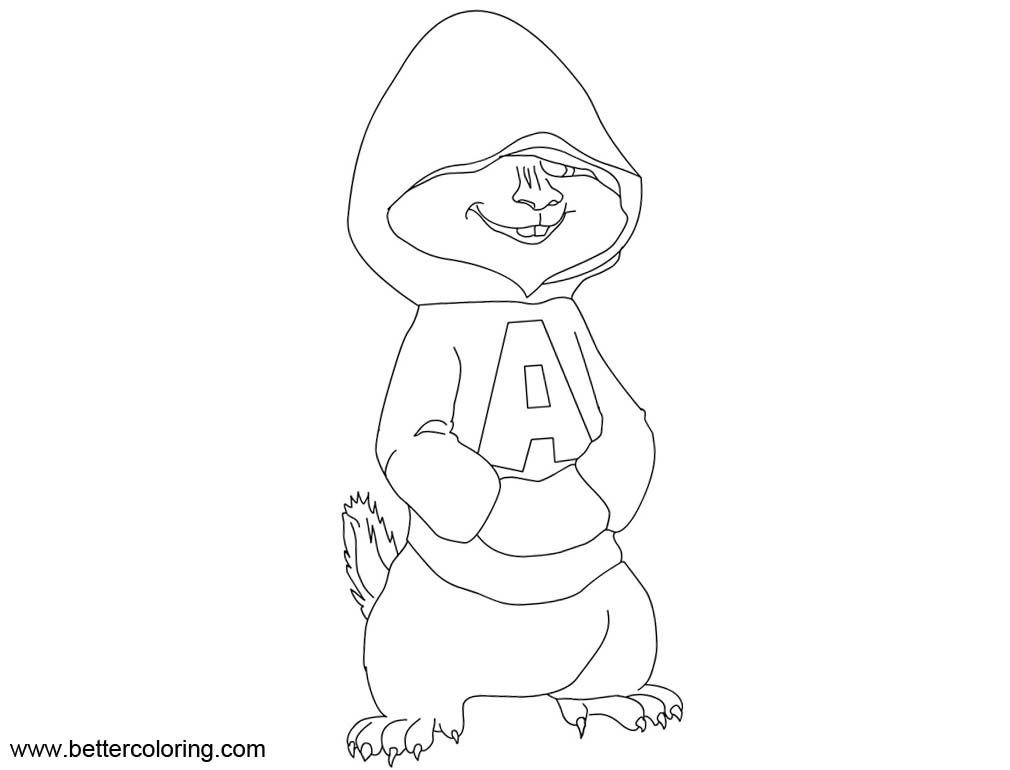 Free Alvin And The Chipmunks Coloring Pages Clipart printable