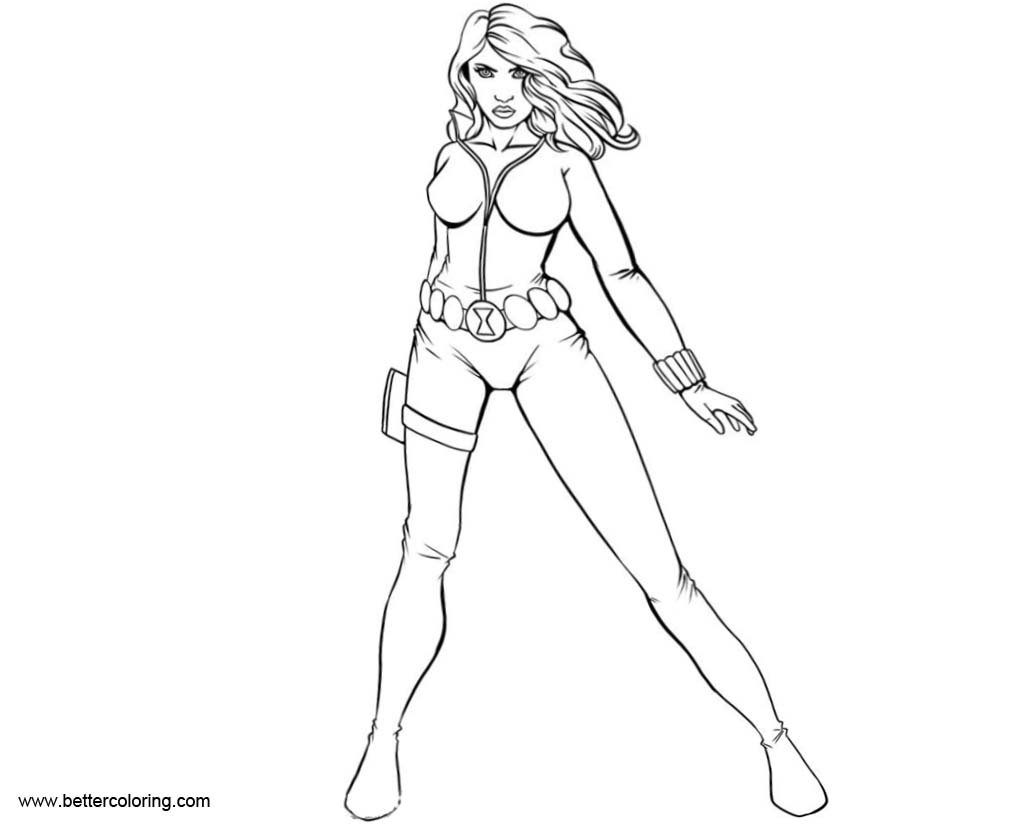 Free Avengers Black Widow Coloring Pages printable