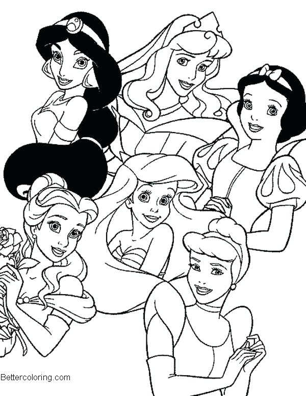 Free Baby Disney Princess Printable Coloring Pages Disney Princess Characters printable