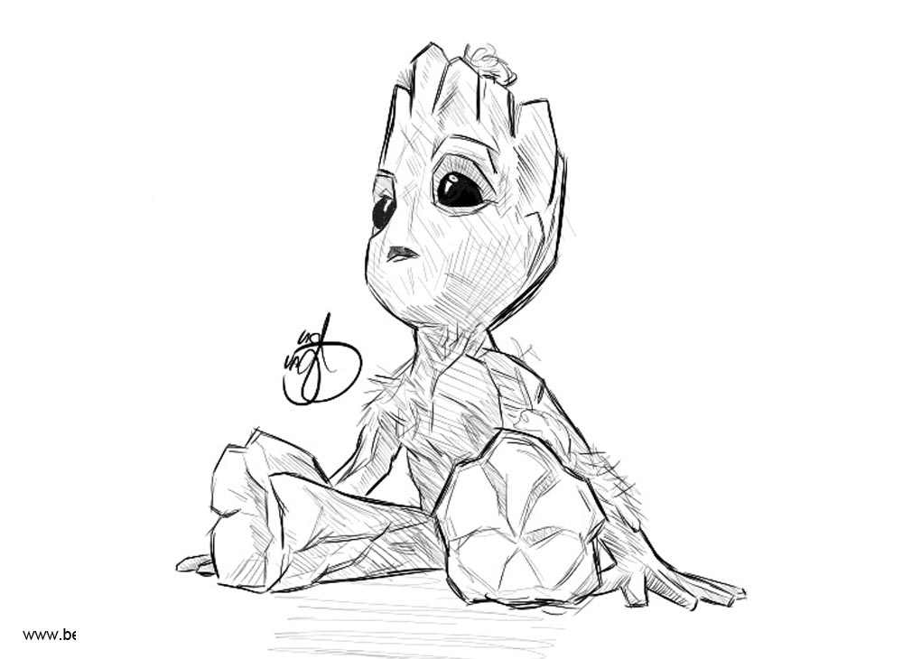 Baby Groot Coloring Pages Fan Drawing Pictures - Free Printable