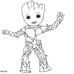 Cute Baby Groot Coloring Pages from Guardians of the ...