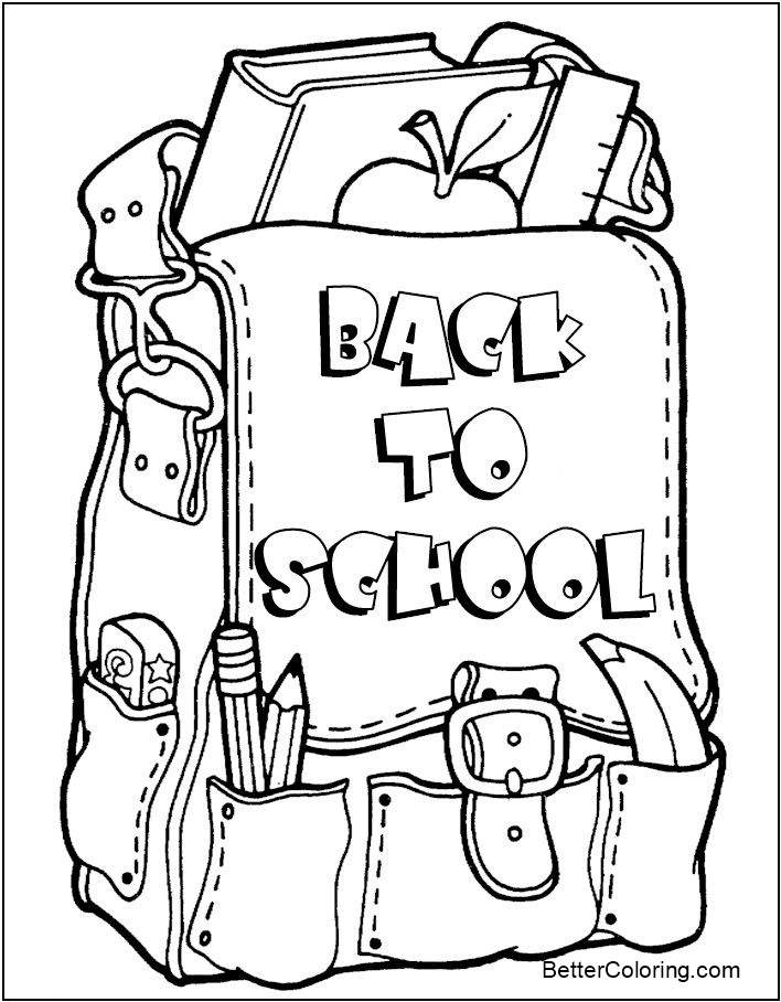 Free Back to School Coloring Pages printable