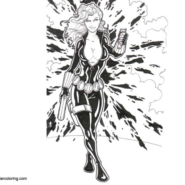 Black Widow Coloring Pages - Free Printable Coloring Pages