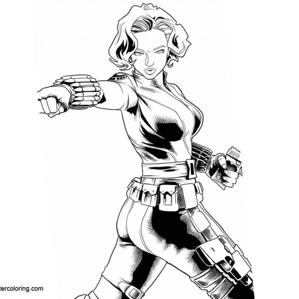 Marvel Black Widow Coloring Pages by RogerSnickers - Free Printable