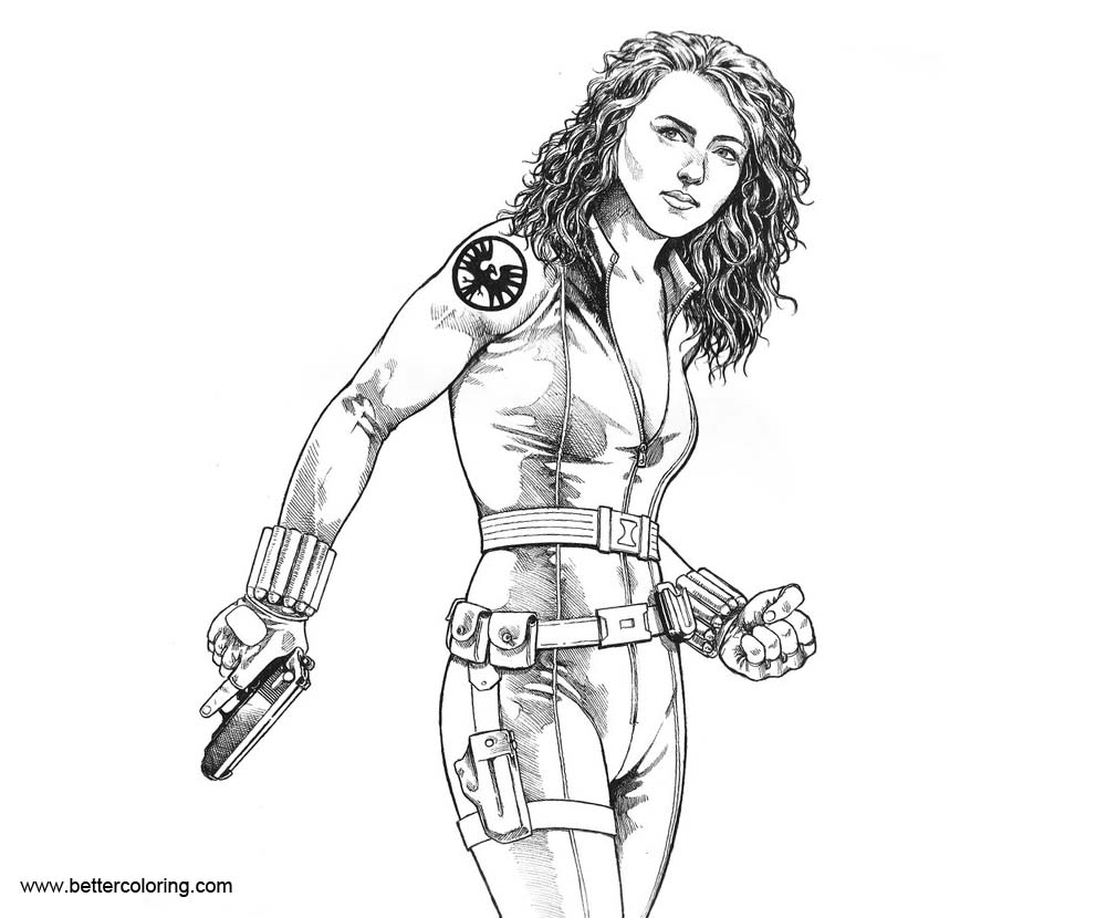 Black Widow Avengers Coloring Pages