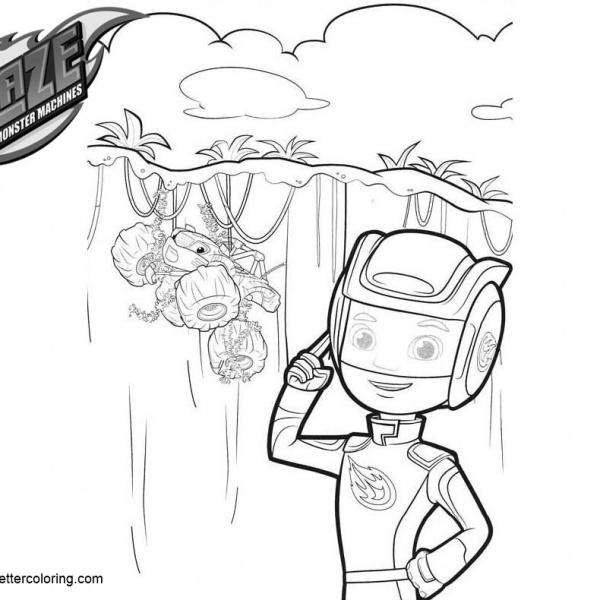 Blaze and the Monster Machines Coloring Pages - Free Printable Coloring ...