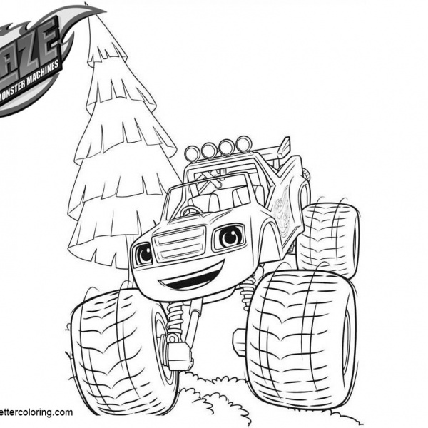Blaze and the Monster Machines - Blaze And The Monster Machines Coloring Pages Blaze Lineart 600x600 