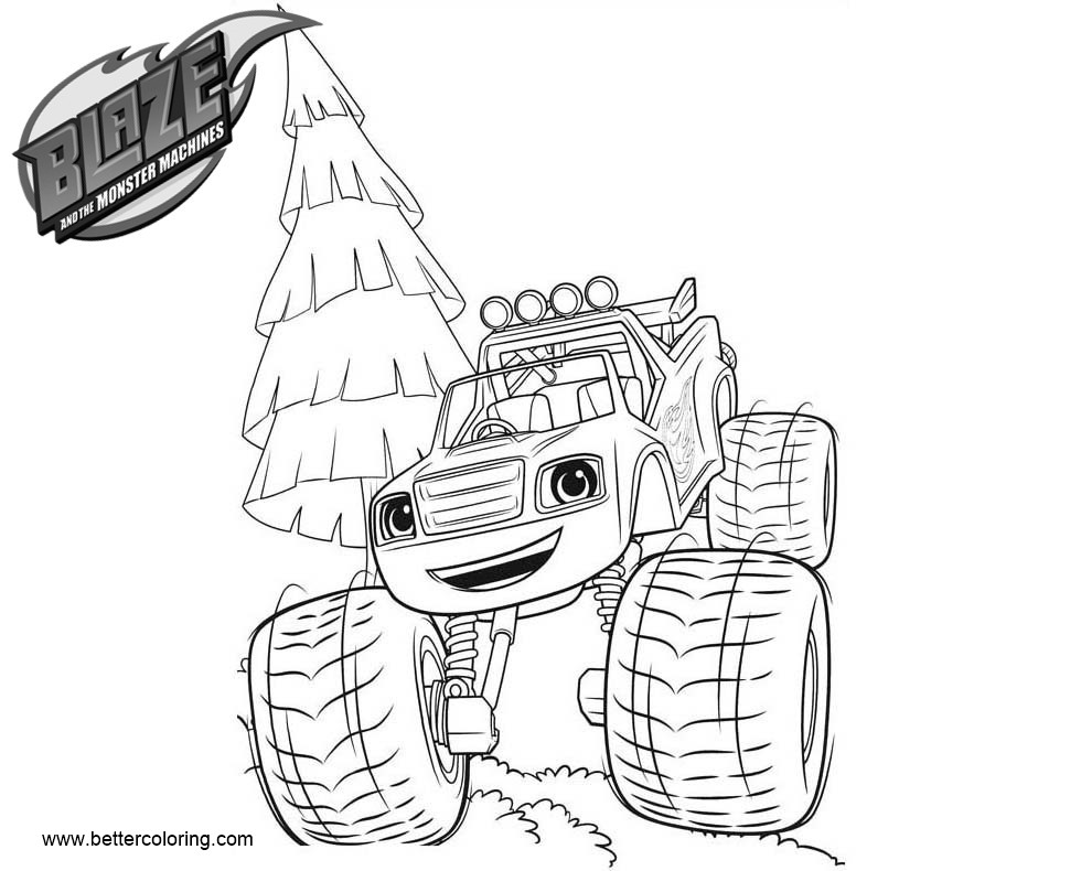 Blaze Monster Machines Pickles Coloring Pages