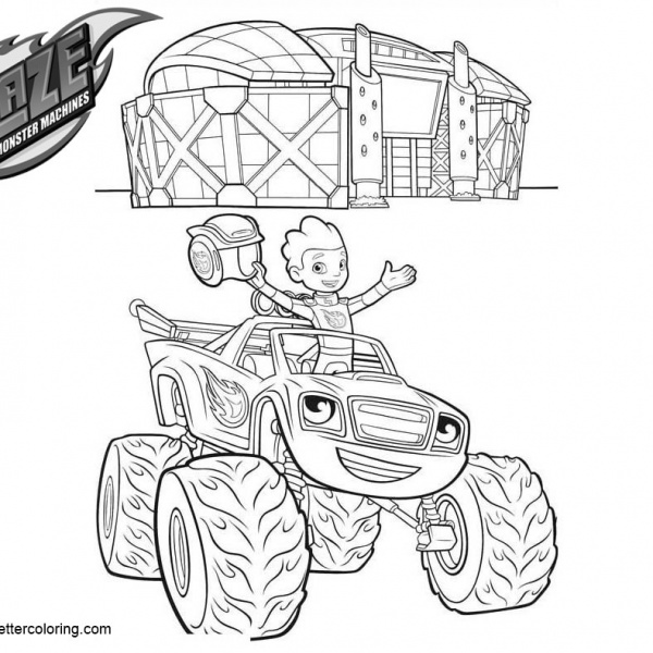 Crusher Blaze and the Monster Machines Coloring Pages - Free Printable