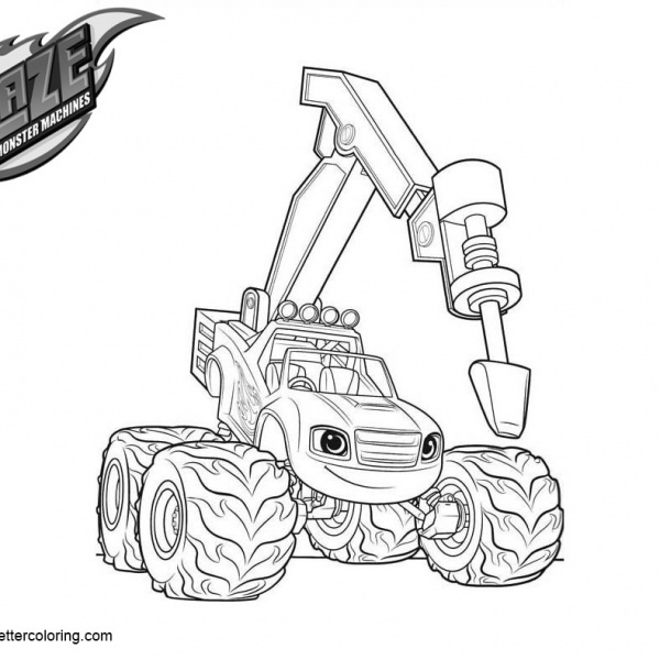 Blaze and the Monster Machines Darington Coloring Pages Free