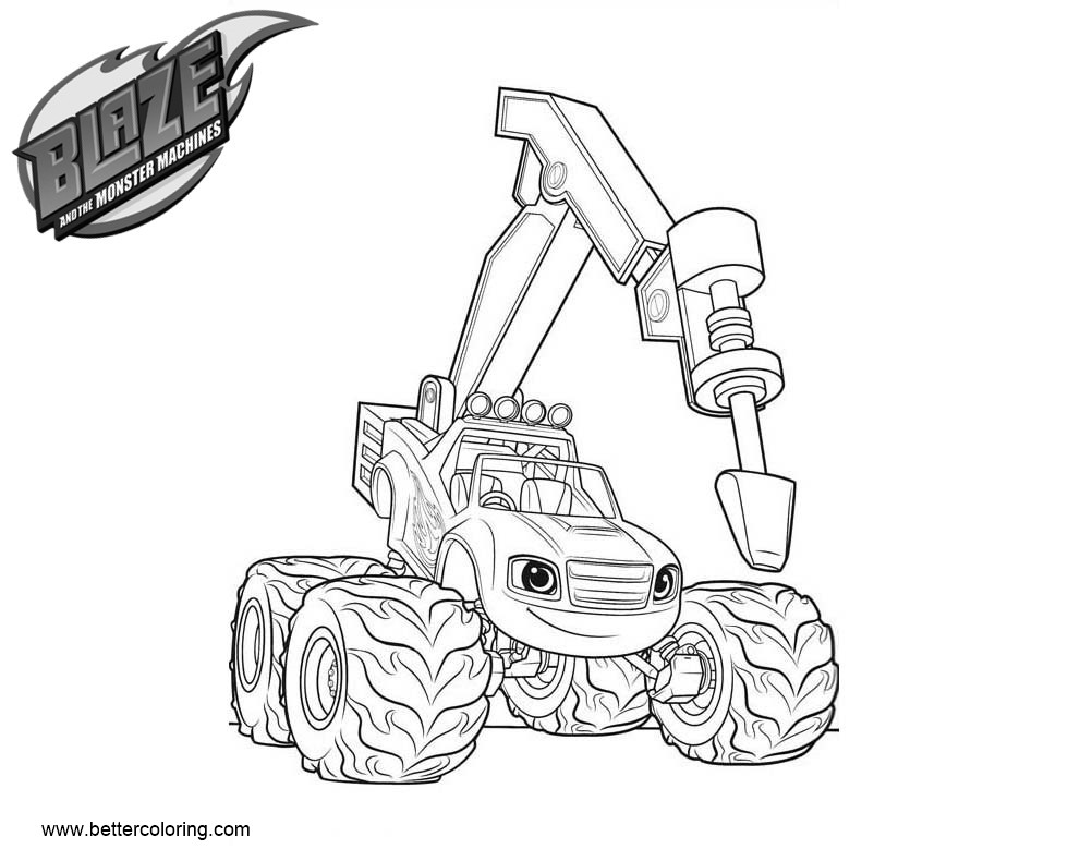 Free Blaze and the Monster Machines Coloring Pages Clipart printable