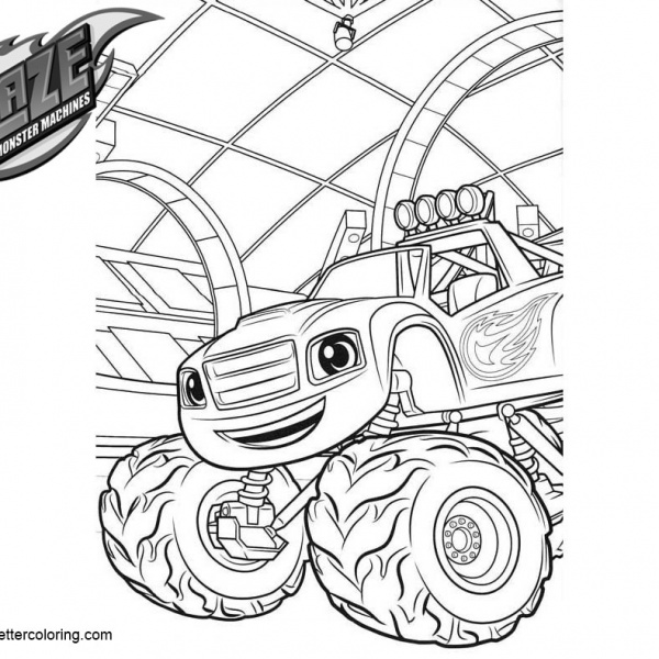 Blaze and the Monster Machines Coloring Pages blaze and stripes - Free ...