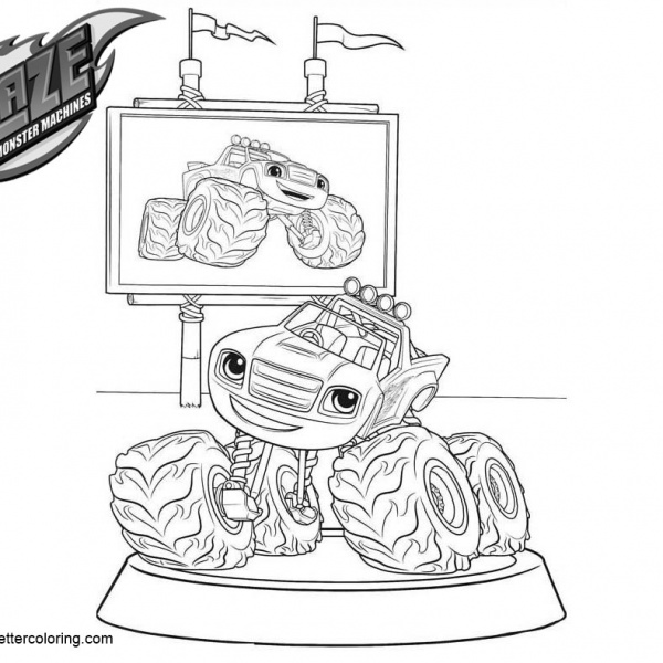 Blaze and the Monster Machines AJ Coloring Pages - Free Printable