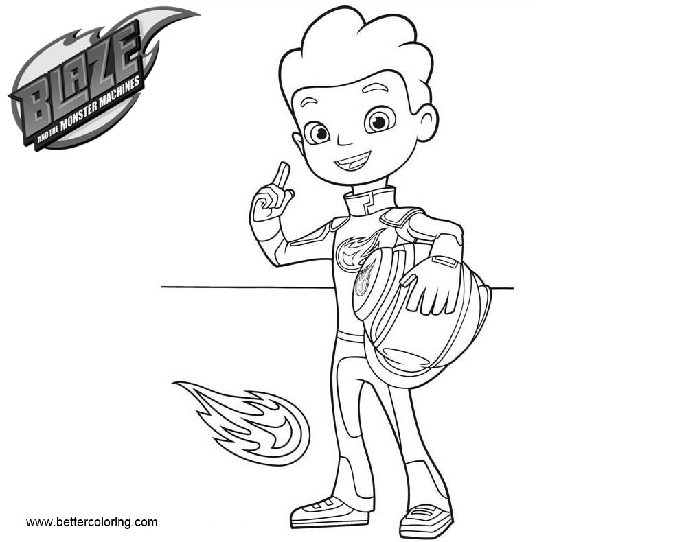 Free Blaze and the Monster Machines Coloring Pages aj printable