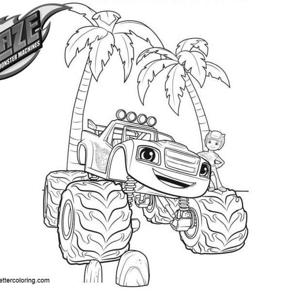 Blaze and the Monster Machines AJ Coloring Pages - Free Printable