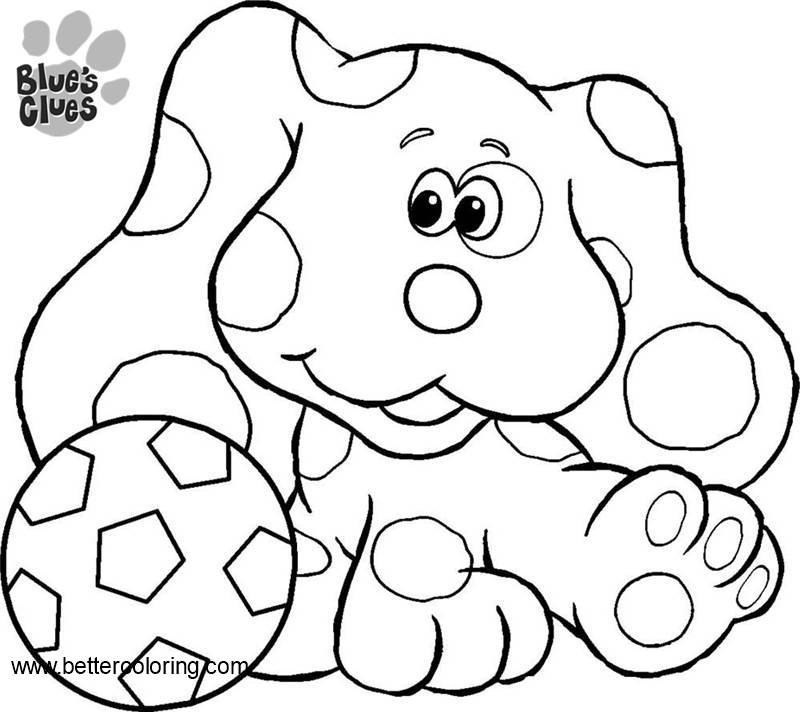 Free Blue's Clues Coloring Pages Ball printable