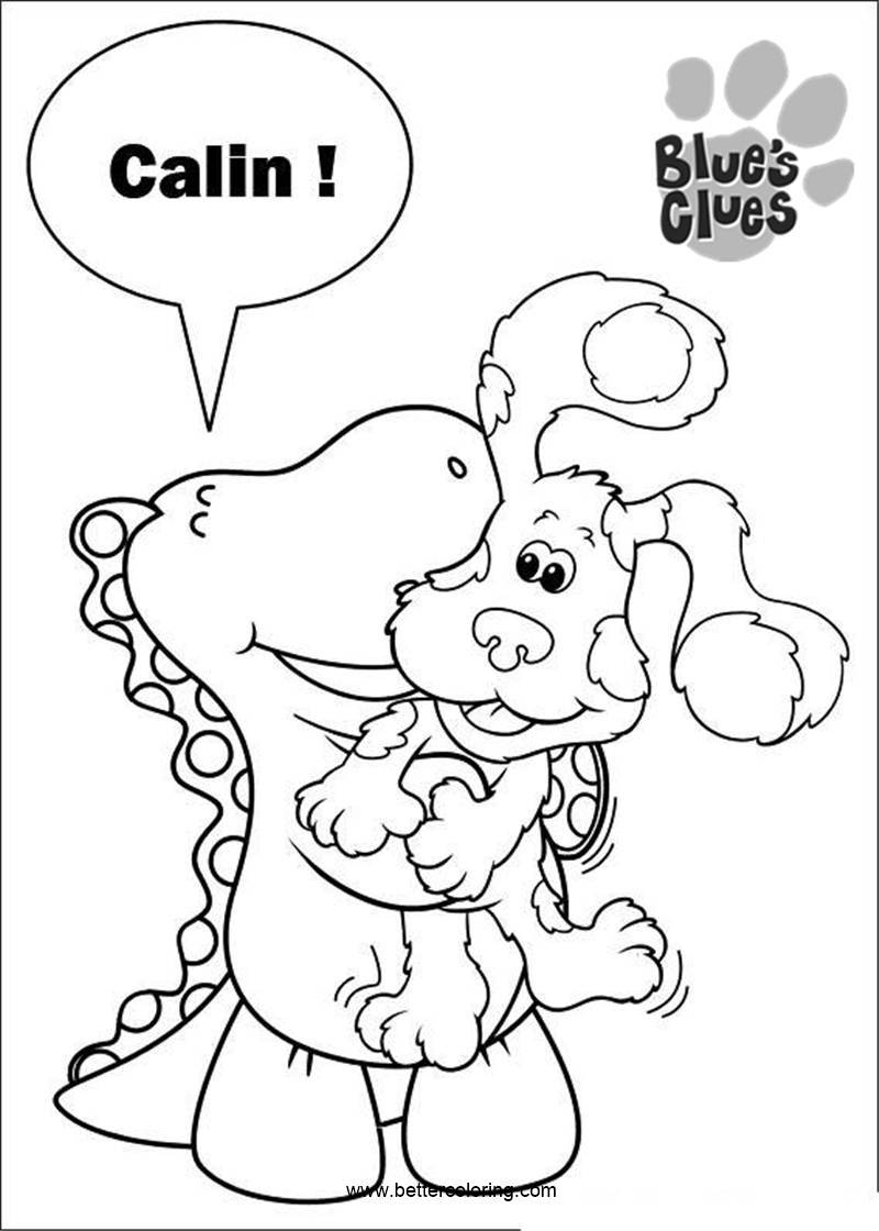 Free Blue's Clues Coloring Pages Calin printable