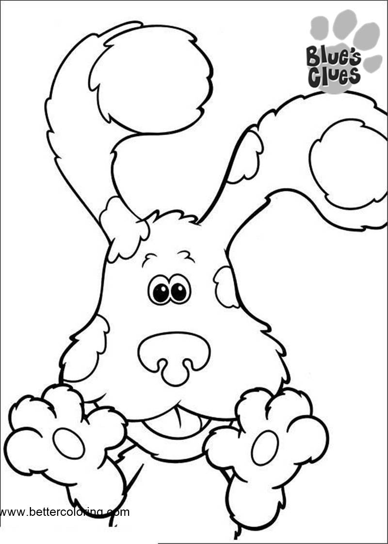 Download Blue's Clues Coloring Pages Cute Dog - Free Printable ...