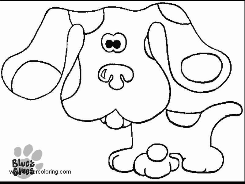 Free Blue's Clues Coloring Pages Cute Puppy printable