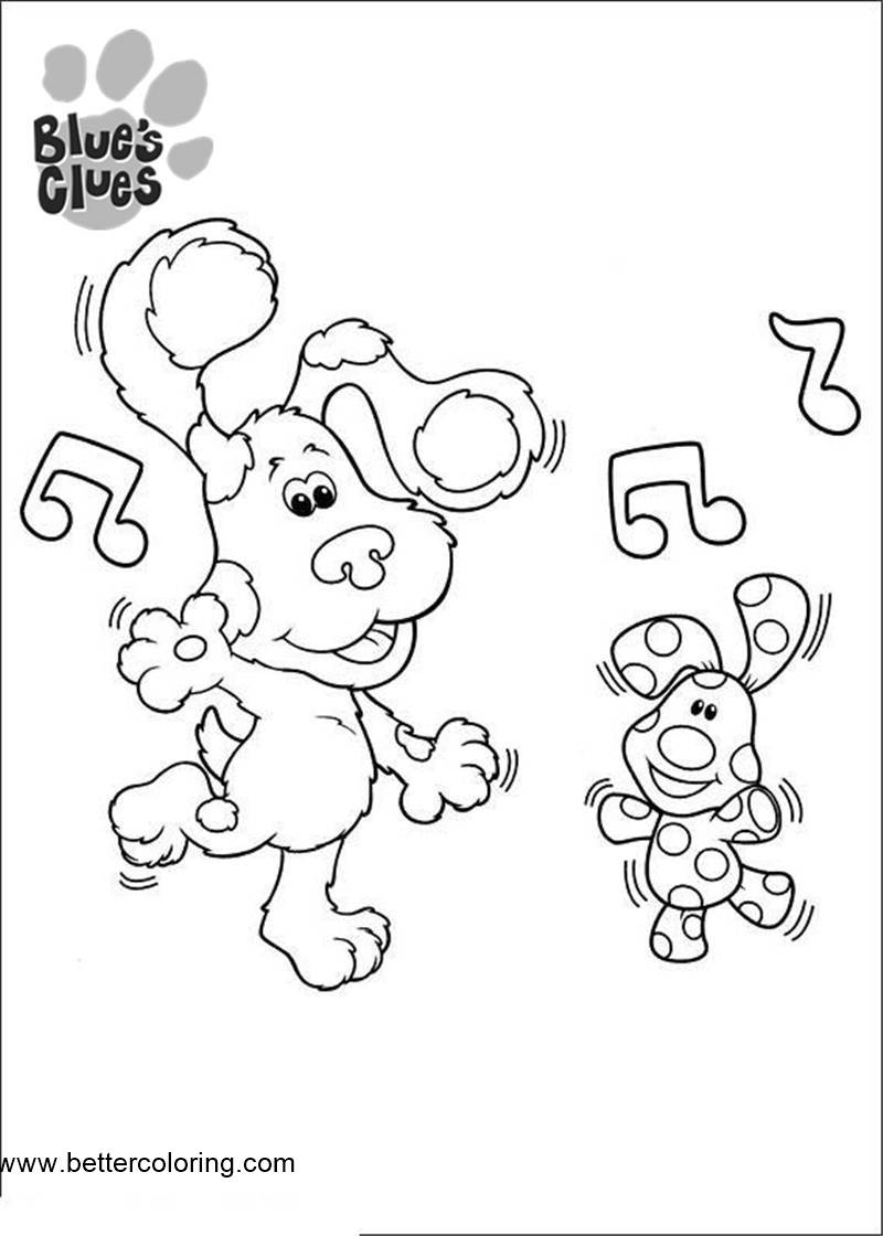 Free Blue's Clues Coloring Pages Doll Dancing printable