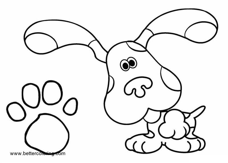 Blue s Clues Coloring Pages Lineart Free Printable Coloring Pages
