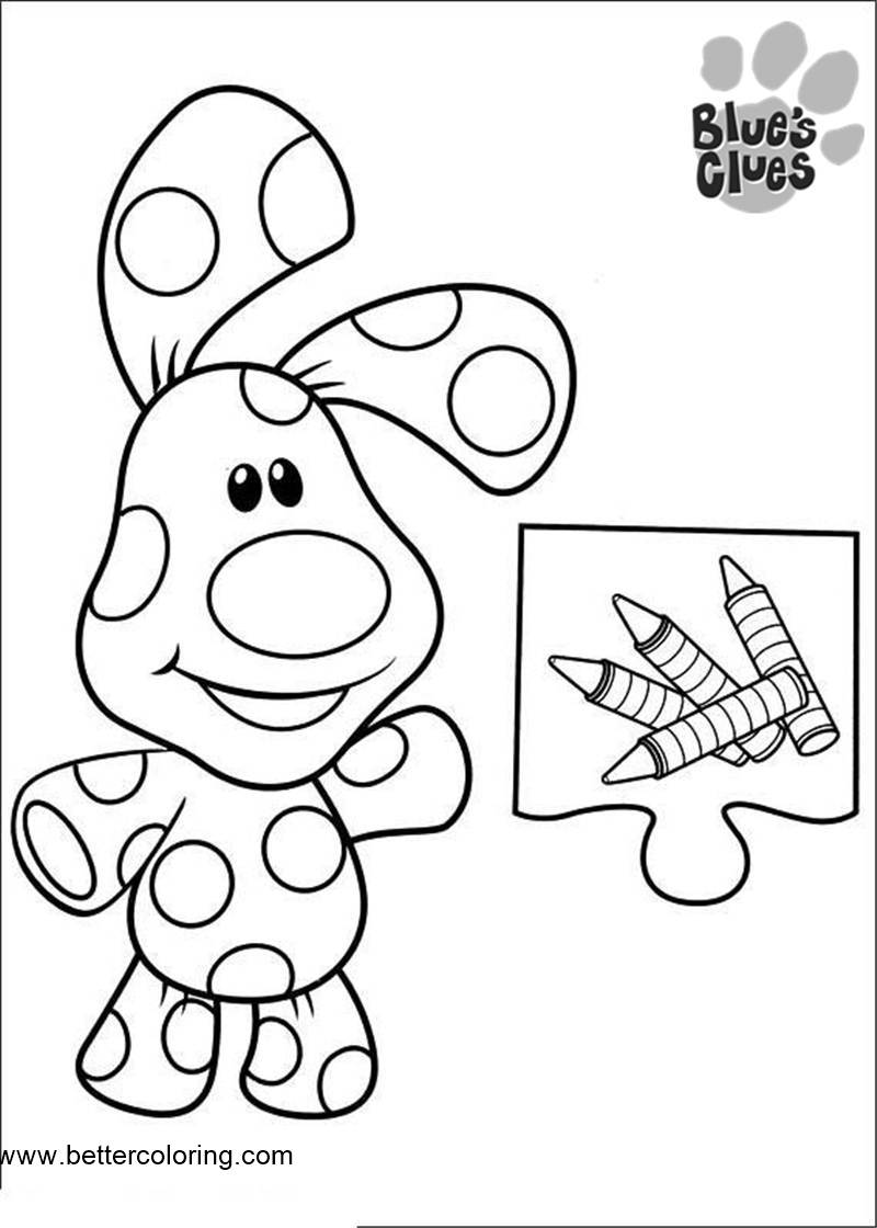 Free Blue's Clues Coloring Pages Outline printable