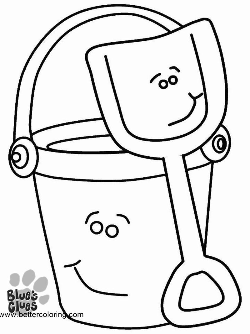Free Blue's Clues Coloring Pages Pail and Shovel printable