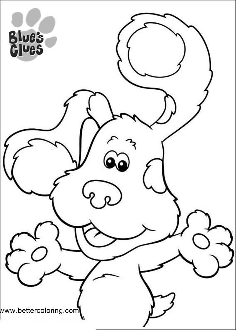 Free Blue's Clues Coloring Pages Say Hi printable